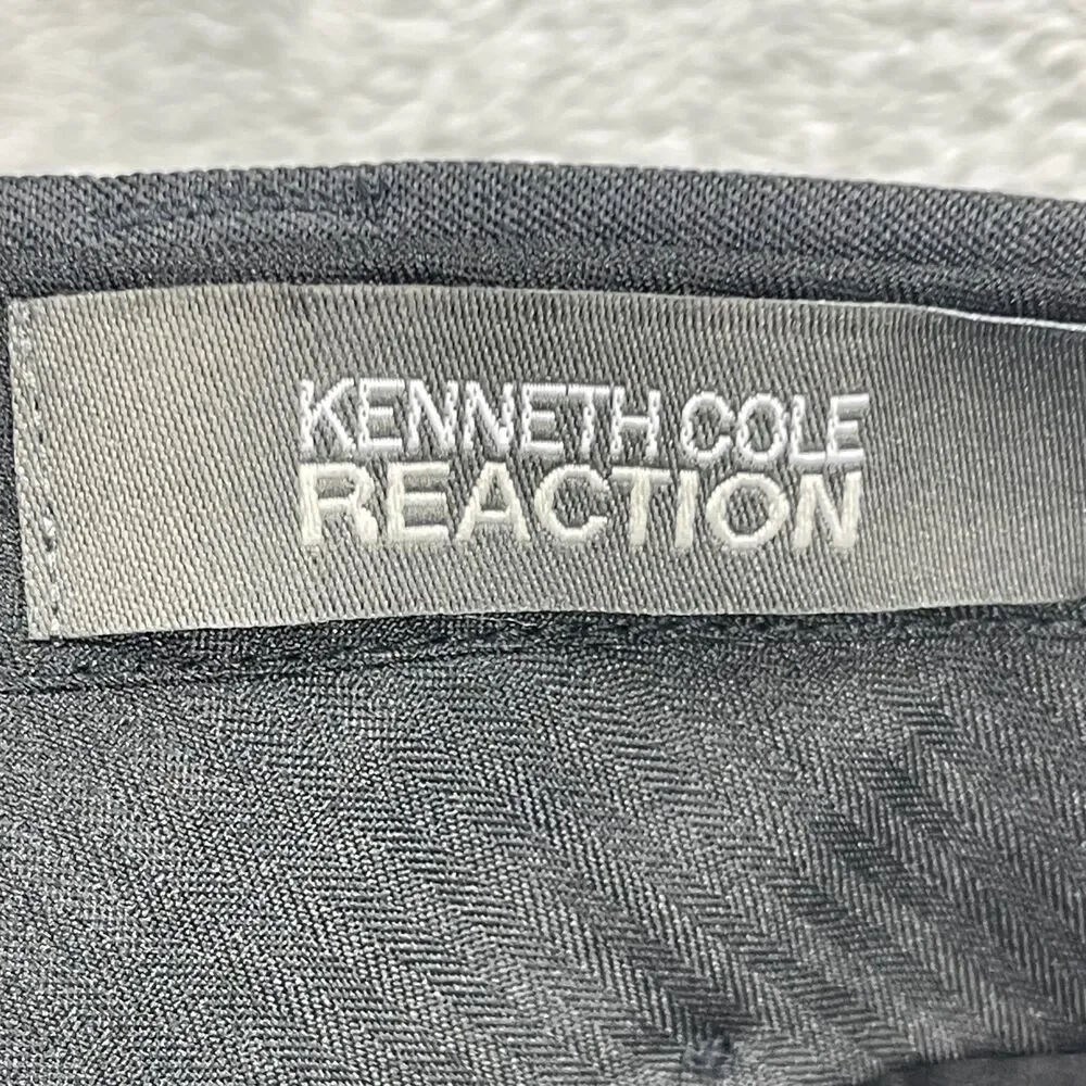 Kenneth Cole Reaction Dress Pants Mens 34x32 Charcoal Gray Textured Sitra Formal